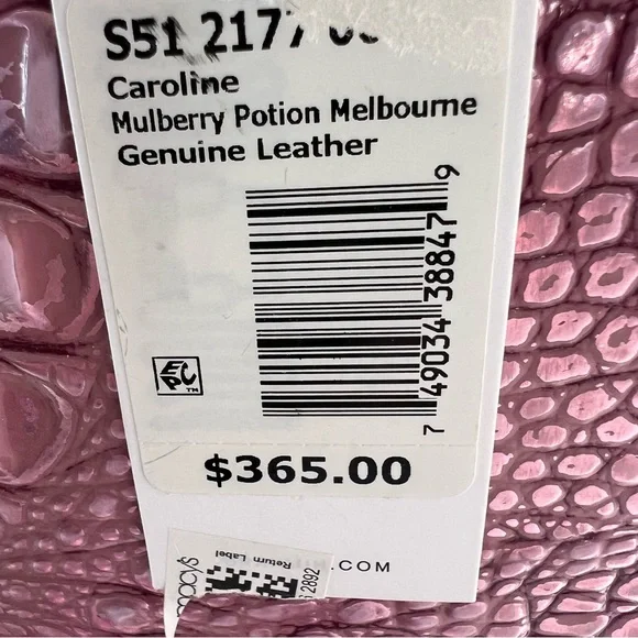 BRAHMIN LARGE Tote Bag Leather Caroline Mulberry Potion Melbourne Purse NWT - Picture 5 of 16